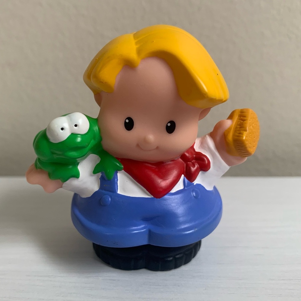 Fisher-Price Little People Eddie Stable Boy with Frog and Brush 2001